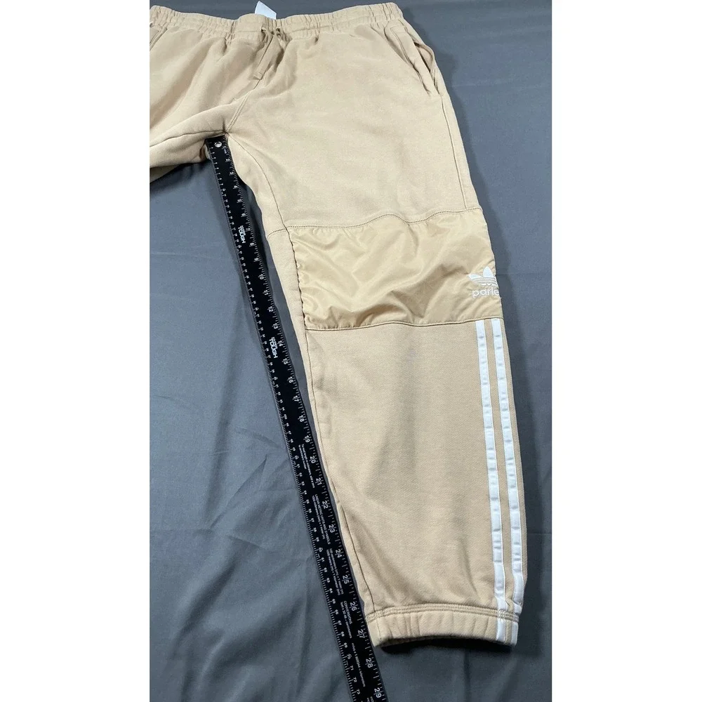 Adidas Parley Mens XL Joggers Tan Beige French Terry Track Pants HN5283